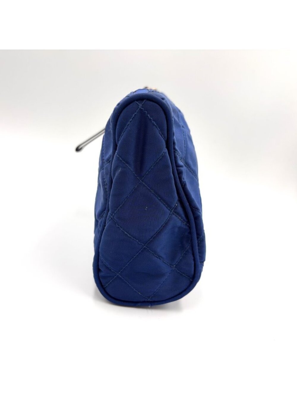 Prada Quilted Nylon Blue Pouch Silver - Picture 7 of 10